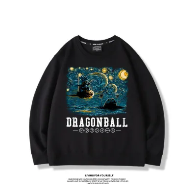 アニメシーン/キャラクター柄 プリント Tシャツ 男女兼用 Dragon Ball ドラゴンボール風 ｔシャツ 半袖 長袖 パーカー 孫悟空 ベジータ ブルマ ピッコロ クリリン トランクス チチ ヤムチャ ラディッツ フリーザ コスプ