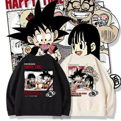 アニメシーン/キャラクター柄 プリント Tシャツ 男女兼用 Dragon Ball ドラゴンボール風 ｔシャツ 半袖 長袖 パーカー 孫悟空 ベジータ ブルマ ピッコロ クリリン トランクス チチ ヤムチャ ラディッツ フリーザ コスプ