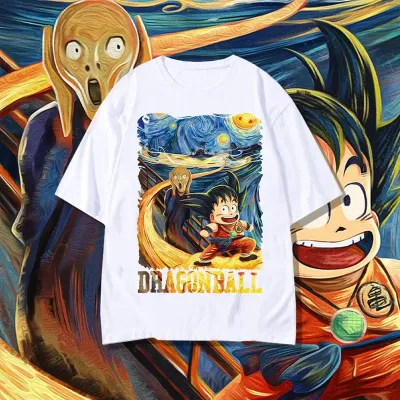 アニメシーン/キャラクター柄 プリント Tシャツ 男女兼用 Dragon Ball ドラゴンボール風 ｔシャツ 半袖 長袖 パーカー 孫悟空 ベジータ ブルマ ピッコロ クリリン トランクス チチ ヤムチャ ラディッツ フリーザ コスプ