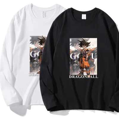 アニメシーン/キャラクター柄 プリント Tシャツ 男女兼用 Dragon Ball ドラゴンボール風 ｔシャツ 半袖 長袖 パーカー 孫悟空 ベジータ ブルマ ピッコロ クリリン トランクス チチ ヤムチャ ラディッツ フリーザ コスプ