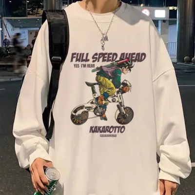 アニメシーン/キャラクター柄 プリント Tシャツ 男女兼用 Dragon Ball ドラゴンボール風 ｔシャツ 半袖 長袖 パーカー 孫悟空 ベジータ ブルマ ピッコロ クリリン トランクス チチ ヤムチャ ラディッツ フリーザ コスプ