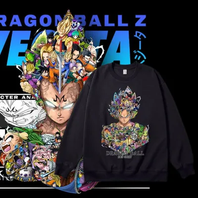 アニメシーン/キャラクター柄 プリント Tシャツ 男女兼用 Dragon Ball ドラゴンボール風 ｔシャツ 半袖 長袖 パーカー 孫悟空 ベジータ ブルマ ピッコロ クリリン トランクス チチ ヤムチャ ラディッツ フリーザ コスプ