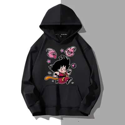 アニメシーン/キャラクター柄 プリント パーカー 男女兼用 Dragon Ball ドラゴンボール風 ｔシャツ 半袖 長袖 パーカー 孫悟空 ベジータ ブルマ ピッコロ クリリン トランクス チチ ヤムチャ ラディッツ フリーザ コスプ