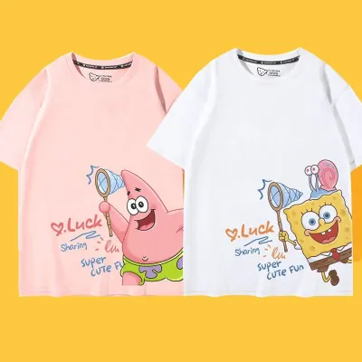 アニメシーン/キャラクター柄 プリント Tシャツ 男女兼用 スポンジ・ボブ風 ｔシャツ 半袖 長袖 パーカー スポンジ・ボブ・スクエアパンツ パトリック・スター スクィッドワード・テンタクルズ サンディ・チークス エッグマン・プランクト