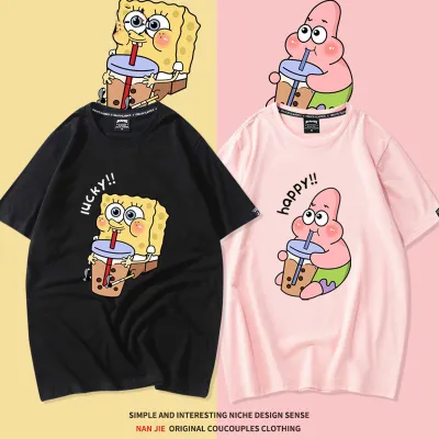 アニメシーン/キャラクター柄 プリント Tシャツ 男女兼用 スポンジ・ボブ風 ｔシャツ 半袖 長袖 パーカー スポンジ・ボブ・スクエアパンツ パトリック・スター スクィッドワード・テンタクルズ サンディ・チークス エッグマン・プランクト