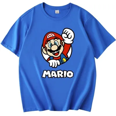 アニメシーン/キャラクター柄 プリント Tシャツ 男女兼用 Super Mario スーパーマリオ風 ｔシャツ 半袖 長袖 パーカー マリオ ルイージ プリンセスピーチ ヨッシー ワリオ ワルイージ ドンキーコング デイジー姫 コスプレ