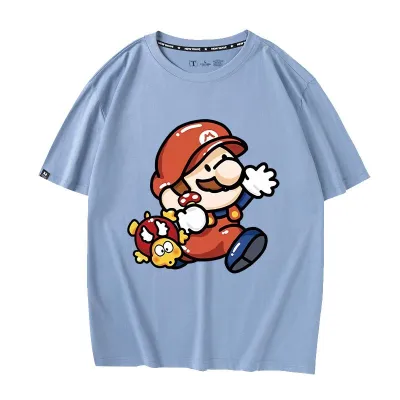 アニメシーン/キャラクター柄 プリント Tシャツ 男女兼用 Super Mario スーパーマリオ風 ｔシャツ 半袖 長袖 パーカー マリオ ルイージ プリンセスピーチ ヨッシー ワリオ ワルイージ ドンキーコング デイジー姫 コスプレ