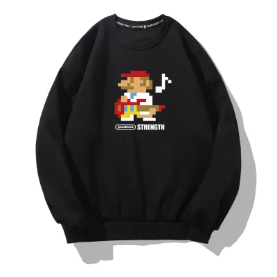 アニメシーン/キャラクター柄 プリント Tシャツ 男女兼用 Super Mario スーパーマリオ風 ｔシャツ 半袖 長袖 パーカー マリオ ルイージ プリンセスピーチ ヨッシー ワリオ ワルイージ ドンキーコング デイジー姫 コスプレ