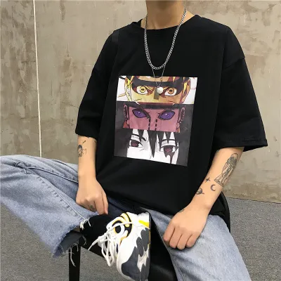 アニメシーン/キャラクター柄 プリント Tシャツ 男女兼用 Naruto ナルト風 ｔシャツ 半袖 長袖 パーカー ナルト・ウズマキ サスケ・ウチハ カカシ・ハタケ ヒナタ・ヒュウガ コスプレ衣装　コスチューム　グッズ