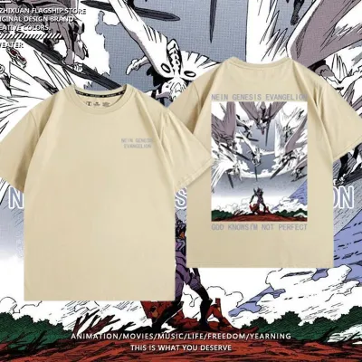 アニメシーン/キャラクター柄 プリント Tシャツ 男女兼用 EVA 新世紀エヴァンゲリオン ｔシャツ アスカ 綾波レイ 葛城ミサト 初号機 第2号機 第3号機 コスプレ衣装　コスチューム　スラムダンク グッズ