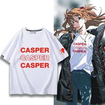 アニメシーン/キャラクター柄 プリント Tシャツ 男女兼用 EVA 新世紀エヴァンゲリオン ｔシャツ アスカ 綾波レイ 葛城ミサト 初号機 第2号機 第3号機 コスプレ衣装　コスチューム　スラムダンク グッズ