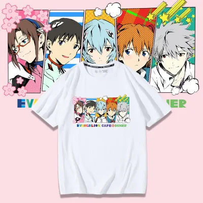 アニメシーン/キャラクター柄 プリント Tシャツ 男女兼用 EVA 新世紀エヴァンゲリオン ｔシャツ アスカ 綾波レイ 葛城ミサト 初号機 第2号機 第3号機 コスプレ衣装　コスチューム　スラムダンク グッズ