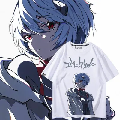 アニメシーン/キャラクター柄 プリント Tシャツ 男女兼用 EVA 新世紀エヴァンゲリオン ｔシャツ アスカ 綾波レイ 葛城ミサト 初号機 第2号機 第3号機 コスプレ衣装　コスチューム　スラムダンク グッズ