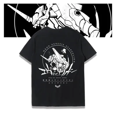 アニメシーン/キャラクター柄 プリント Tシャツ 男女兼用 EVA 新世紀エヴァンゲリオン ｔシャツ アスカ 綾波レイ 葛城ミサト 初号機 第2号機 第3号機 コスプレ衣装　コスチューム　スラムダンク グッズ