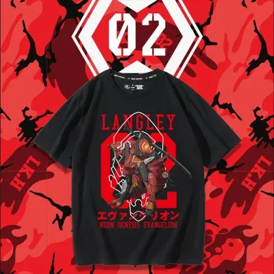 アニメシーン/キャラクター柄 プリント Tシャツ 男女兼用 EVA 新世紀エヴァンゲリオン ｔシャツ アスカ 綾波レイ 葛城ミサト 初号機 第2号機 第3号機 コスプレ衣装　コスチューム　スラムダンク グッズ