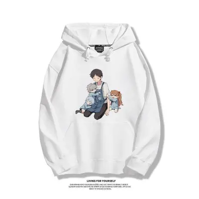 アニメシーン/キャラクター柄 プリント パーカー 男女兼用 EVA 新世紀エヴァンゲリオン ｔシャツ アスカ 綾波レイ 葛城ミサト 初号機 第2号機 第3号機 コスプレ衣装　コスチューム　スラムダンク グッズ