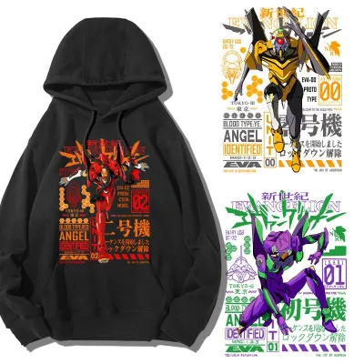 アニメシーン/キャラクター柄 プリント パーカー 男女兼用 EVA 新世紀エヴァンゲリオン ｔシャツ アスカ 綾波レイ 葛城ミサト 初号機 第2号機 第3号機 コスプレ衣装　コスチューム　スラムダンク グッズ