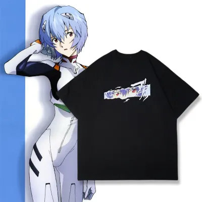 アニメシーン/キャラクター柄 プリント Tシャツ 男女兼用 EVA 新世紀エヴァンゲリオン ｔシャツ アスカ 綾波レイ 葛城ミサト 初号機 第2号機 第3号機 コスプレ衣装　コスチューム　スラムダンク グッズ