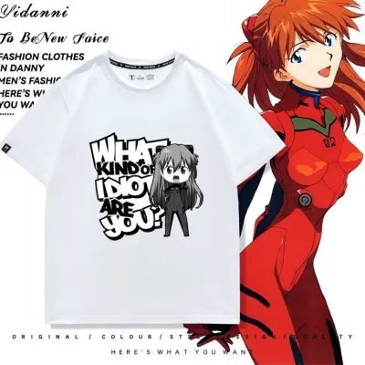 アニメシーン/キャラクター柄 プリント Tシャツ 男女兼用 EVA 新世紀エヴァンゲリオン ｔシャツ アスカ 綾波レイ 葛城ミサト 初号機 第2号機 第3号機 コスプレ衣装　コスチューム　スラムダンク グッズ