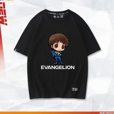 アニメシーン/キャラクター柄 プリント Tシャツ 男女兼用 EVA 新世紀エヴァンゲリオン ｔシャツ アスカ 綾波レイ 葛城ミサト 初号機 第2号機 第3号機 コスプレ衣装　コスチューム　スラムダンク グッズ