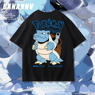 アニメシーン/キャラクター柄 プリント Tシャツ 男女兼用 Pokémon ポケモン ｔシャツ ピカチュウ サトシ ゲームフリーク コスプレ衣装　コスチューム　スラムダンク グッズ