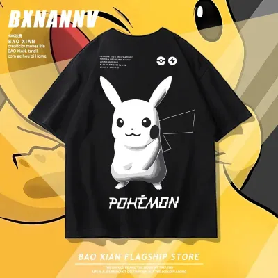 アニメシーン/キャラクター柄 プリント Tシャツ 男女兼用 Pokémon ポケモン ｔシャツ ピカチュウ サトシ ゲームフリーク コスプレ衣装　コスチューム　スラムダンク グッズ