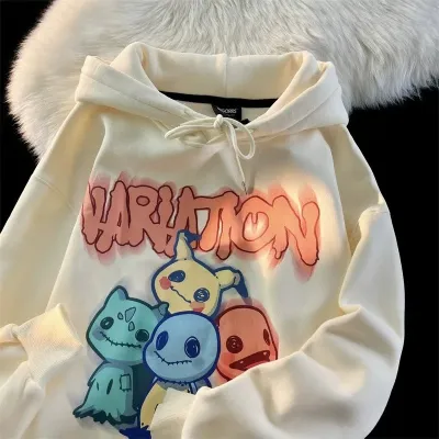 アニメシーン/キャラクター柄 プリント パーカー 男女兼用 Pokémon ポケモン ｔシャツ ピカチュウ サトシ ゲームフリーク コスプレ衣装　コスチューム　スラムダンク グッズ