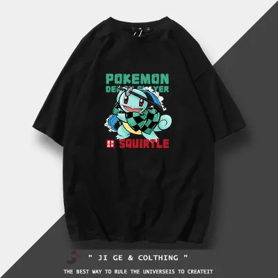 アニメシーン/キャラクター柄 プリント Tシャツ 男女兼用 Pokémon ポケモン ｔシャツ ピカチュウ サトシ ゲームフリーク コスプレ衣装　コスチューム　スラムダンク グッズ