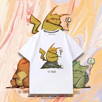 アニメシーン/キャラクター柄 プリント Tシャツ 男女兼用 Pokémon ポケモン ｔシャツ ピカチュウ サトシ ゲームフリーク コスプレ衣装　コスチューム　スラムダンク グッズ