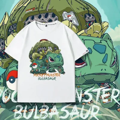 アニメシーン/キャラクター柄 プリント Tシャツ 男女兼用 Pokémon ポケモン ｔシャツ ピカチュウ サトシ ゲームフリーク コスプレ衣装　コスチューム　スラムダンク グッズ