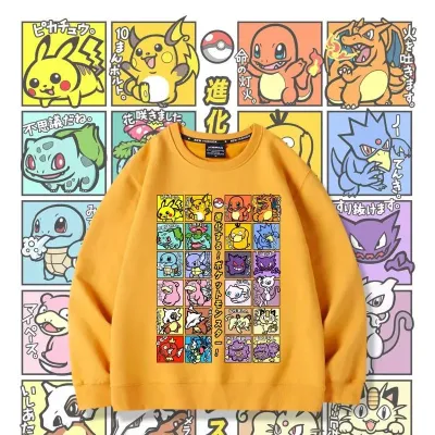 アニメシーン/キャラクター柄 プリント Tシャツ 男女兼用 Pokémon ポケモン ｔシャツ ピカチュウ サトシ ゲームフリーク コスプレ衣装　コスチューム　スラムダンク グッズ