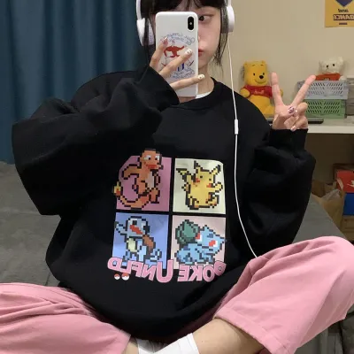 アニメシーン/キャラクター柄 プリント Tシャツ 男女兼用 Pokémon ポケモン ｔシャツ ピカチュウ サトシ ゲームフリーク コスプレ衣装　コスチューム　スラムダンク グッズ