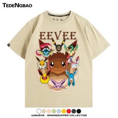 アニメシーン/キャラクター柄 プリント Tシャツ 男女兼用 Pokémon ポケモン ｔシャツ ピカチュウ サトシ ゲームフリーク コスプレ衣装　コスチューム　スラムダンク グッズ