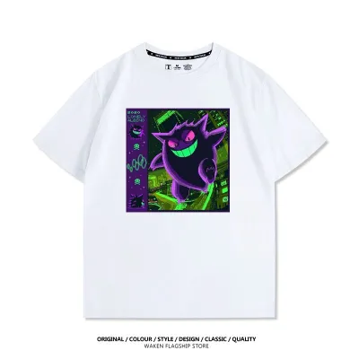 アニメシーン/キャラクター柄 プリント Tシャツ 男女兼用 Pokémon ポケモン ｔシャツ ピカチュウ サトシ ゲームフリーク コスプレ衣装　コスチューム　スラムダンク グッズ