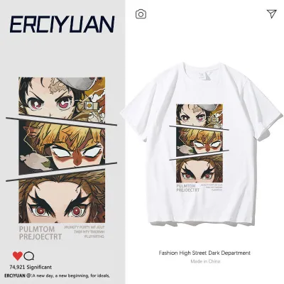 アニメシーン/キャラクター柄 プリント Tシャツ 男女兼用 鬼滅の刃風 ｔシャツ  長袖 パーカー 炭治郎 禰豆子 善逸 胡蝶しのぶ 玄弥 蟲柱 蜜璃 コスプレ衣装　コスチューム　グッズ