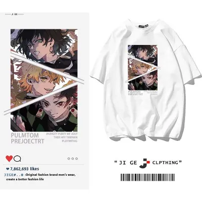 アニメシーン/キャラクター柄 プリント Tシャツ 男女兼用 鬼滅の刃風 ｔシャツ  長袖 パーカー 炭治郎 禰豆子 善逸 胡蝶しのぶ 玄弥 蟲柱 蜜璃 コスプレ衣装　コスチューム　グッズ