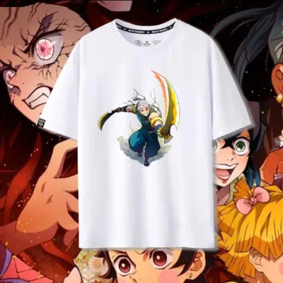 アニメシーン/キャラクター柄 プリント Tシャツ 男女兼用 鬼滅の刃風 ｔシャツ  長袖 パーカー 炭治郎 禰豆子 善逸 胡蝶しのぶ 玄弥 蟲柱 蜜璃 コスプレ衣装　コスチューム　グッズ