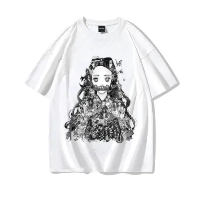 アニメシーン/キャラクター柄 プリント Tシャツ 男女兼用 鬼滅の刃風 ｔシャツ  長袖 パーカー 炭治郎 禰豆子 善逸 胡蝶しのぶ 玄弥 蟲柱 蜜璃 コスプレ衣装　コスチューム　グッズ