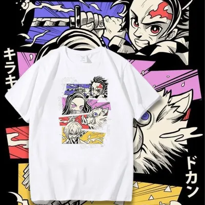 アニメシーン/キャラクター柄 プリント Tシャツ 男女兼用 鬼滅の刃風 ｔシャツ  長袖 パーカー 炭治郎 禰豆子 善逸 胡蝶しのぶ 玄弥 蟲柱 蜜璃 コスプレ衣装　コスチューム　グッズ