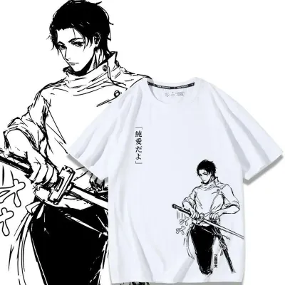 アニメシーン/キャラクター柄 プリント Tシャツ 男女兼用 呪術廻戦風 ｔシャツ 半袖 長袖 パーカー 両面宿儺 五条悟 釘崎野薔薇 伏黒恵 五条霊輔 伏黒神威 虎杖悠仁 狗巻棘 狗巻毛吉 家入冨士太 コスプレ衣装　コスチューム　グッズ