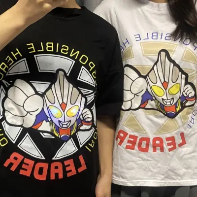 アニメシーン/キャラクター柄 プリント Tシャツ 男女兼用 ウルトラマン風 ｔシャツ 半袖 長袖 パーカー ウルトラマン ゾフィー ウルトラセブン ウルトラマンジャック ウルトラマンエース ウルトラマンタロウ ウルトラマンレオ ウルトラ