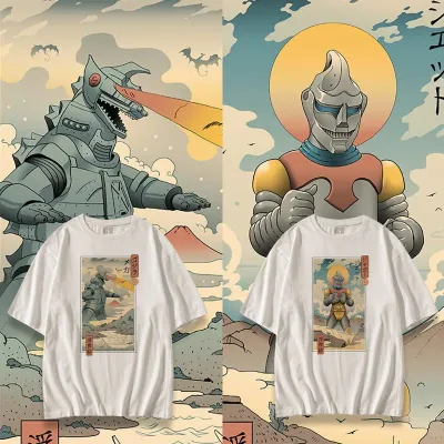 アニメシーン/キャラクター柄 プリント Tシャツ 男女兼用 ウルトラマン風 ｔシャツ 半袖 長袖 パーカー ウルトラマン ゾフィー ウルトラセブン ウルトラマンジャック ウルトラマンエース ウルトラマンタロウ ウルトラマンレオ ウルトラ