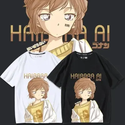 アニメシーン/キャラクター柄 プリント Tシャツ 男女兼用 名探偵コナン風 ｔシャツ 半袖 長袖 パーカー 毛利小五郎 毛利蘭 工藤新一 吉田步美 灰原哀 コスプレ衣装　コスチューム　グッズ