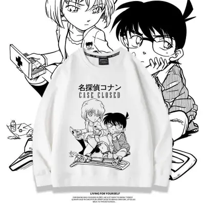 アニメシーン/キャラクター柄 プリント Tシャツ 男女兼用 名探偵コナン風 ｔシャツ 半袖 長袖 パーカー 毛利小五郎 毛利蘭 工藤新一 吉田步美 灰原哀 コスプレ衣装　コスチューム　グッズ