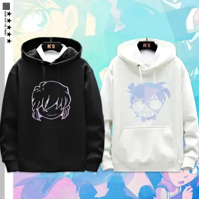 アニメシーン/キャラクター柄 プリント パーカー 男女兼用 名探偵コナン風 ｔシャツ 半袖 長袖 パーカー 毛利小五郎 毛利蘭 工藤新一 吉田步美 灰原哀 コスプレ衣装　コスチューム　グッズ