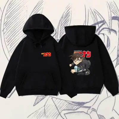 アニメシーン/キャラクター柄 プリント パーカー 男女兼用 名探偵コナン風 ｔシャツ 半袖 長袖 パーカー 毛利小五郎 毛利蘭 工藤新一 吉田步美 灰原哀 コスプレ衣装　コスチューム　グッズ