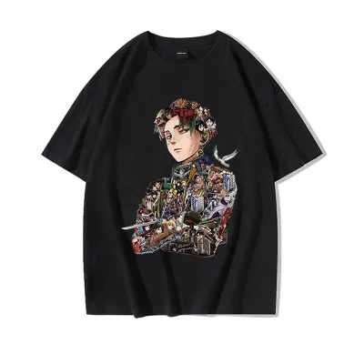 アニメシーン/キャラクター柄 プリント Tシャツ 男女兼用 進撃の巨人風 ｔシャツ 半袖 長袖 パーカー エレン・イェーガー ミカサ・アッカーマン アルミン・アルレルト リヴァイ・アッカーマン ジャン・キルシュタイン クリスタ・レンズ