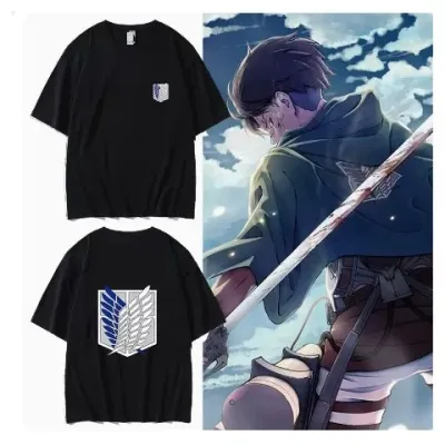 アニメシーン/キャラクター柄 プリント Tシャツ 男女兼用 進撃の巨人風 ｔシャツ 半袖 長袖 パーカー エレン・イェーガー ミカサ・アッカーマン アルミン・アルレルト リヴァイ・アッカーマン ジャン・キルシュタイン クリスタ・レンズ