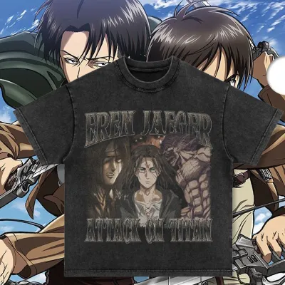 アニメシーン/キャラクター柄 プリント Tシャツ 男女兼用 進撃の巨人風 ｔシャツ 半袖 長袖 パーカー エレン・イェーガー ミカサ・アッカーマン アルミン・アルレルト リヴァイ・アッカーマン ジャン・キルシュタイン クリスタ・レンズ