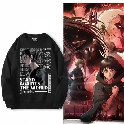 アニメシーン/キャラクター柄 プリント Tシャツ 男女兼用 進撃の巨人風 ｔシャツ 半袖 長袖 パーカー エレン・イェーガー ミカサ・アッカーマン アルミン・アルレルト リヴァイ・アッカーマン ジャン・キルシュタイン クリスタ・レンズ